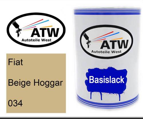 Fiat, Beige Hoggar, 034: 500ml Lackdose, von ATW Autoteile West.